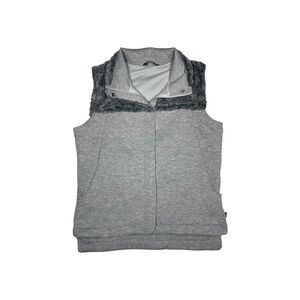 The North Face Women’s Fleece-Lined Vest | Grey | High-Low Hem | Size L